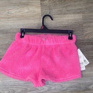 Cozy Pink Fleece Shorts